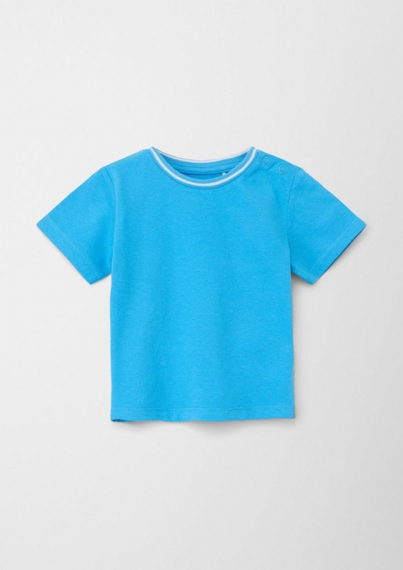 s.Oliver Softes T-Shirt aus Baumwolle - türkisblau