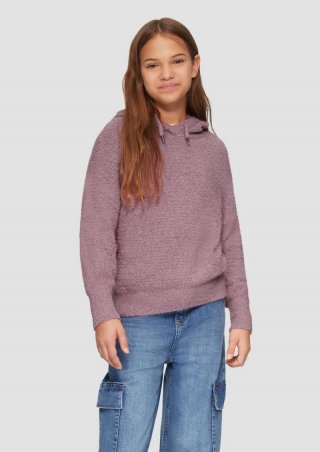 s.Oliver Strickpullover mit Kapuze im Relaxed Fit - lavendel