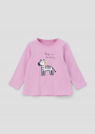 s.Oliver Langarmshirt mit Artwork - rosa