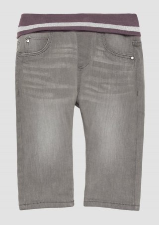 s.Oliver Wärmende Jeans mit Glitzer-Umschlagbund - grau