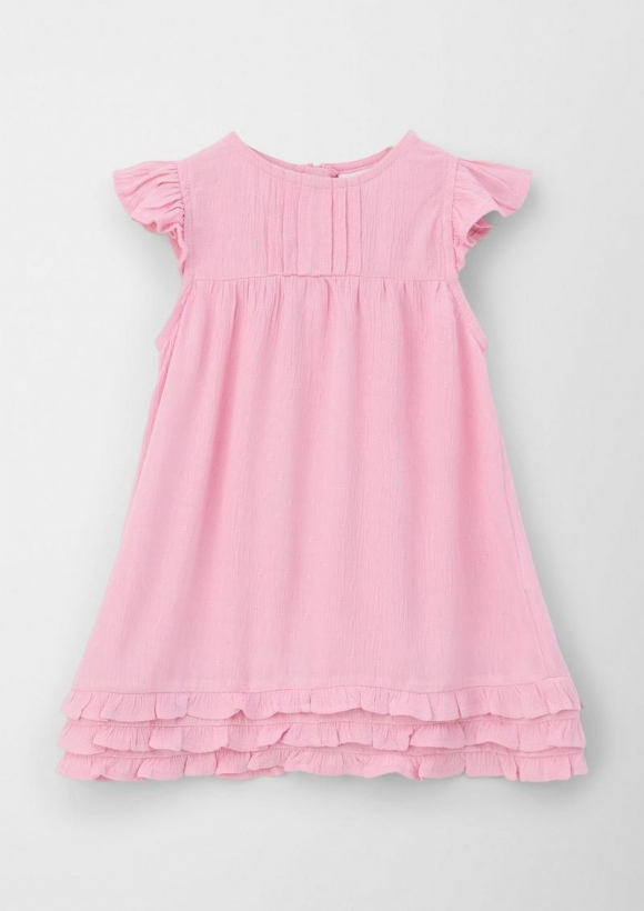 s.Oliver Fließendes Volantkleid - rosa