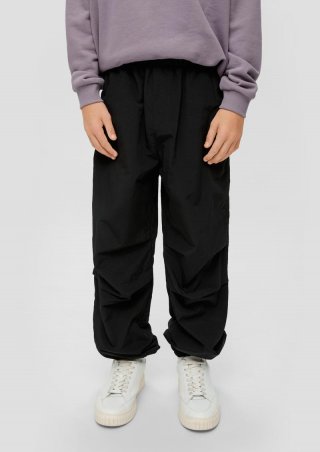 s.Oliver Parachute-Hose mit Elastikbund - schwarz