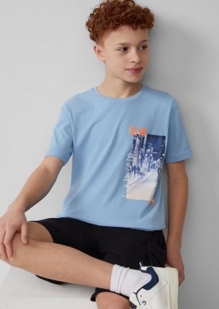 s.Oliver T-Shirt aus Jersey mit Frontprint - himmelblau