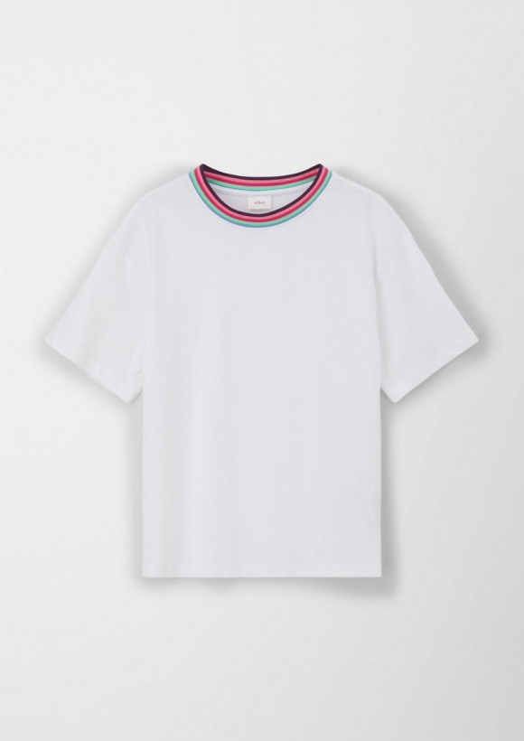s.Oliver T-Shirt mit Print-Detail - weiß