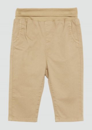 s.Oliver Festliche Hose aus mit Umschlagbund - beige