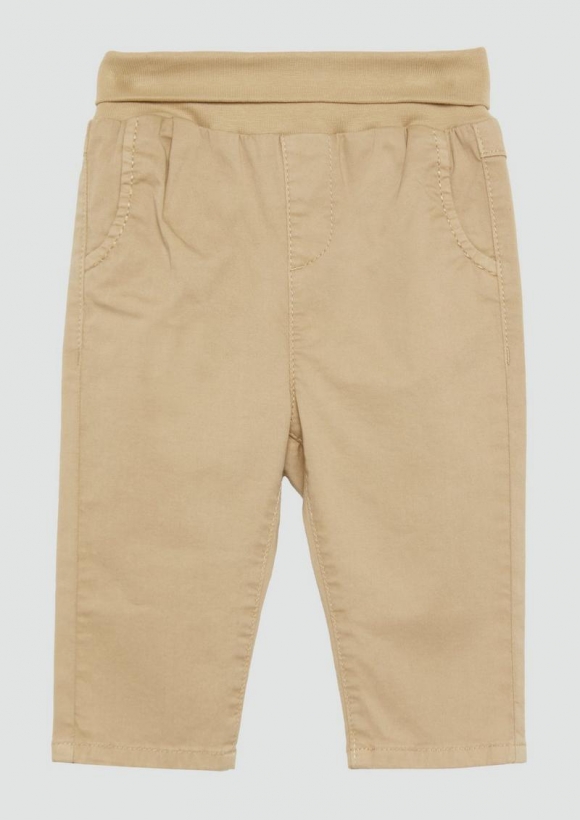 s.Oliver Festliche Hose aus mit Umschlagbund - beige
