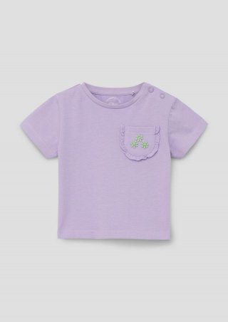 s.Oliver Baumwollshirt mit Brusttasche - lavendel