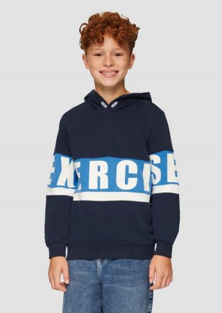s.Oliver Sweatshirt mit Schriftprint - navy