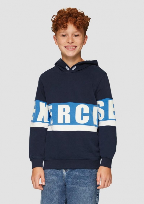 s.Oliver Sweatshirt mit Schriftprint - navy