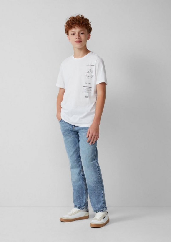 s.Oliver Jeans Pete / Regular Fit / Mid Rise / Straight Leg / Waschung - blau