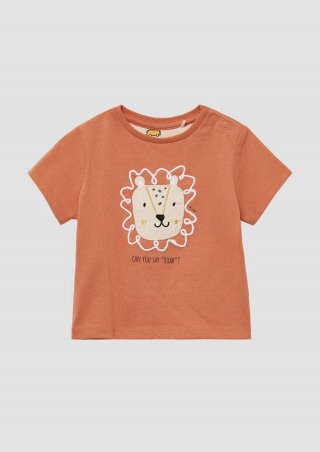 s.Oliver Shirt mit Druckknöpfen und Applikation - bernstein