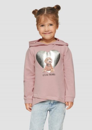 s.Oliver Sweatshirt mit Metallic-Print - zartrosa