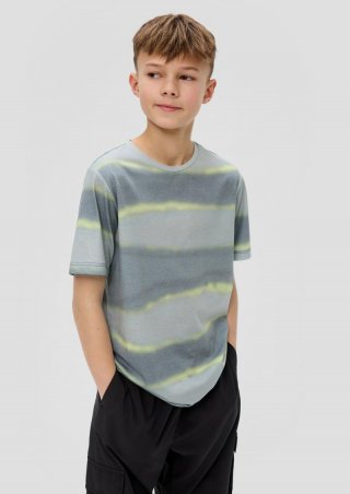 s.Oliver T-Shirt mit All-over-Print - grau meliert