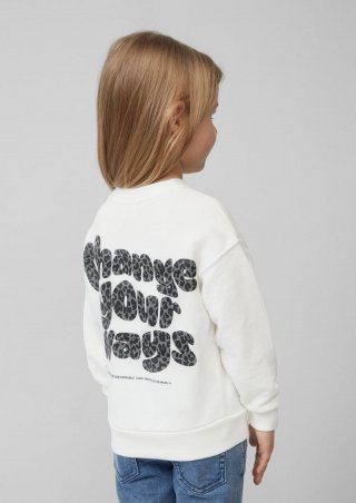 s.Oliver Oversized Sweatshirt mit Rückenprint - ecru