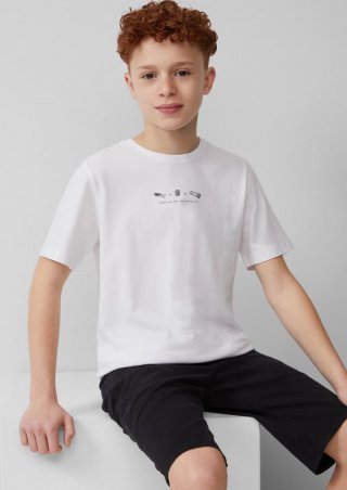 s.Oliver T-Shirt mit Frontprint - weiß
