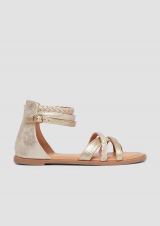 s.Oliver Sandalen mit Reißverschluss - gold