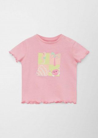 s.Oliver Jerseyshirt mit Frontprint - rosa