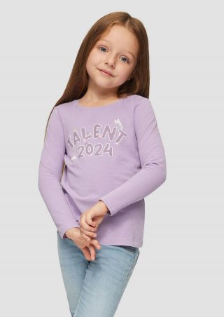 s.Oliver Langarmshirt mit Frontprint - lavendel