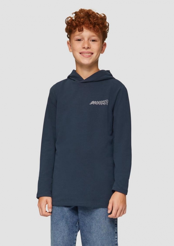 s.Oliver Hoodie mit Rückenprint - navy