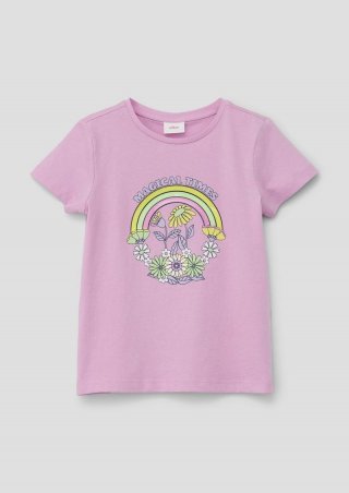 s.Oliver T-Shirt mit Frontprint - rosa