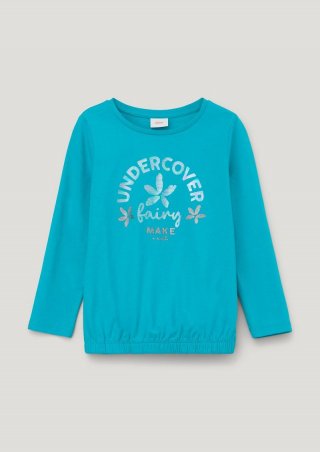 s.Oliver Longsleeve mit Effektprint - türkis