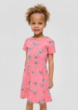 s.Oliver Kleid mit All-over-Print - rosa