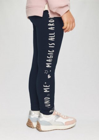 s.Oliver Wärmende Leggins mit Glitzer-Print - navy