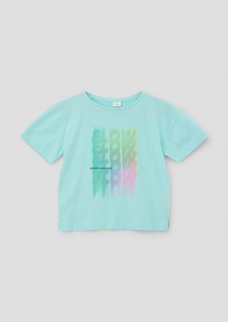 s.Oliver T-Shirt it Frontprint - türkis