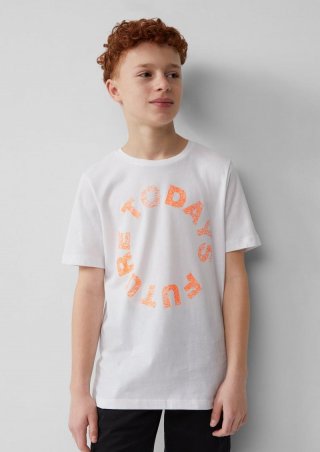 s.Oliver T-Shirt mit Frontprint - weiß