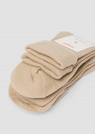 s.Oliver Plüschsocken im Doppelpack - beige