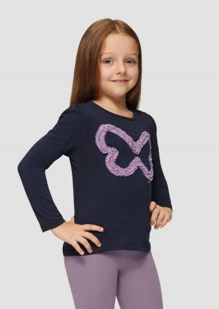 s.Oliver Langarmshirt mit Artwork - navy