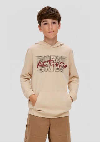 s.Oliver Longsleeve mit Schriftprint - beige