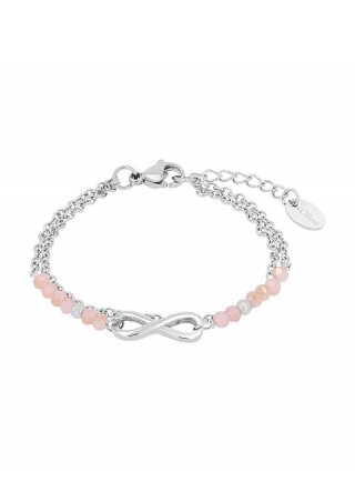 s.Oliver Silber-Armband mit Infinity-Anhänger und Schmuckperlen - silber