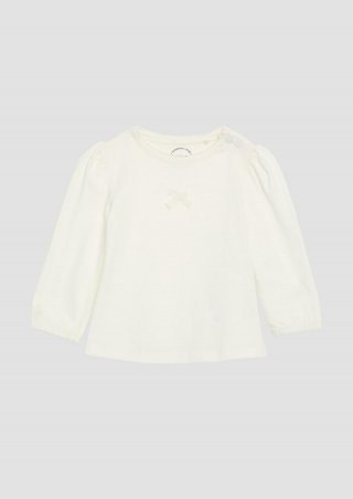 s.Oliver Langarmshirt mit Schleifendetail - ecru