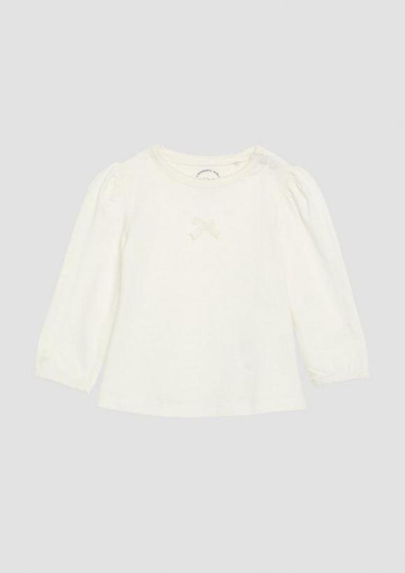 s.Oliver Langarmshirt mit Schleifendetail - ecru