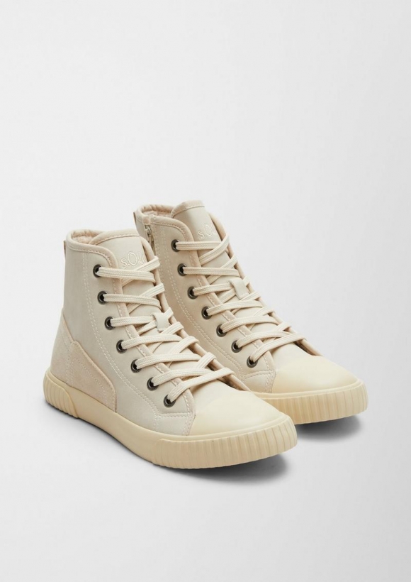 s.Oliver Sneaker mit Plüsch-Futter - beige