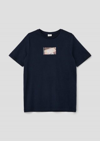 s.Oliver T-Shirt aus weicher Baumwolle - navy