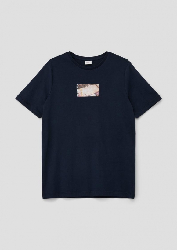 s.Oliver T-Shirt aus weicher Baumwolle - navy