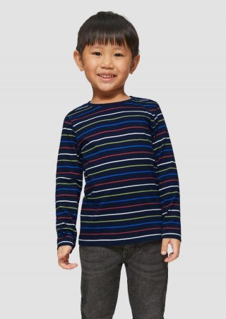 s.Oliver Weiches Longsleeve mit Streifen - navy