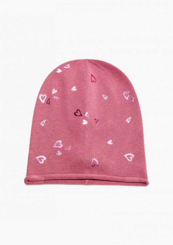 s.Oliver Feinstrickmütze aus Modalmix - pink