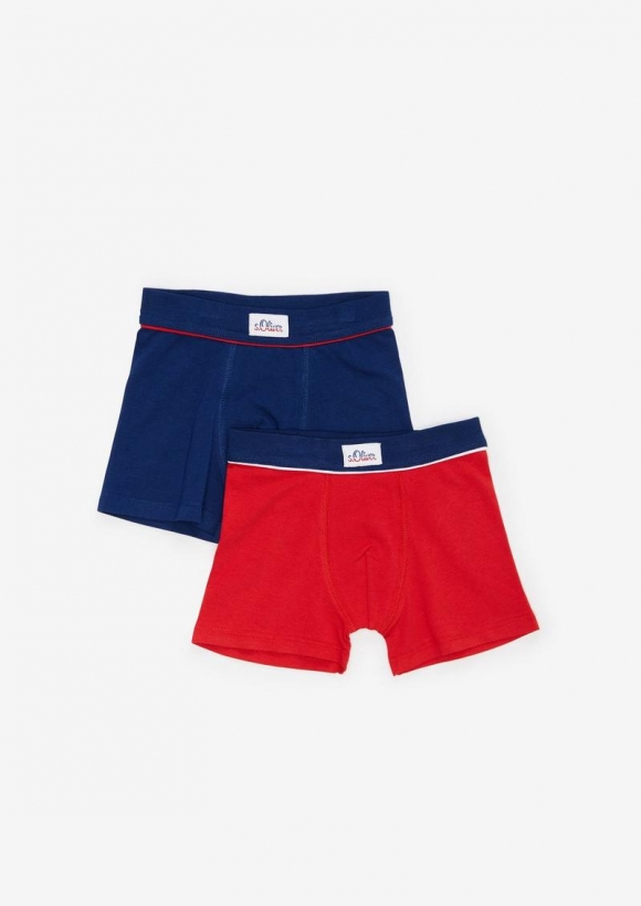 s.Oliver 2er-Pack Jersey-Boxershorts - blau