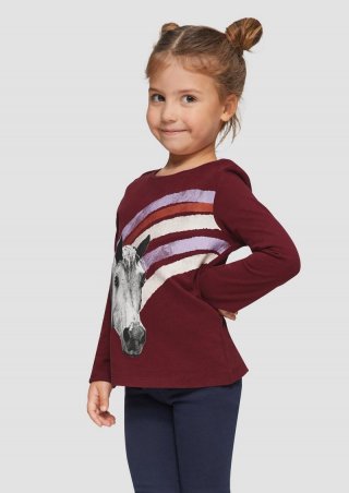 s.Oliver Weiches Langarmshirt mit Fotoprint - pink