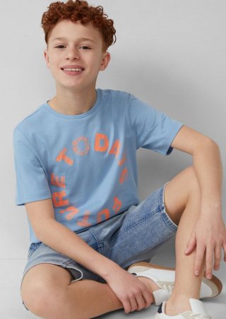 s.Oliver T-Shirt mit Frontprint - himmelblau