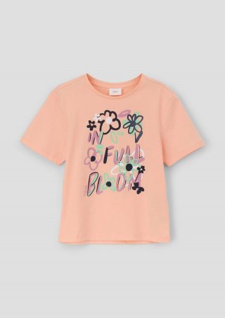 s.Oliver T-Shirt mit Artwork - papaya
