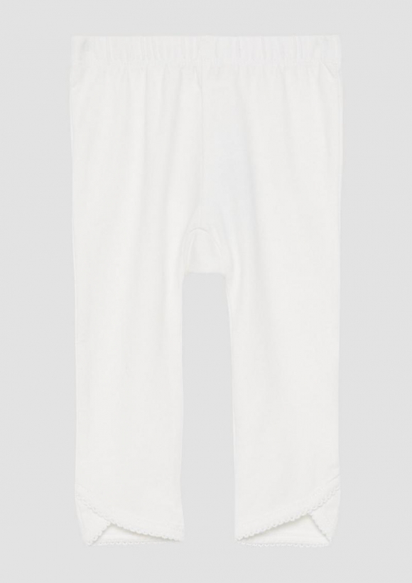 s.Oliver Jersey-Leggings aus Baumwollstretch - weiß