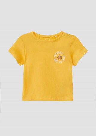 s.Oliver Shirt aus Baumwolle mit Frontprint - gelb