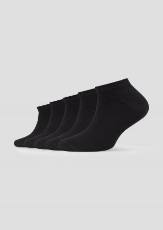 s.Oliver Sneakersocken im 5er-Pack - schwarz