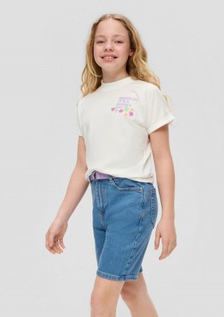 s.Oliver T-Shirt mit Frontprint - ecru