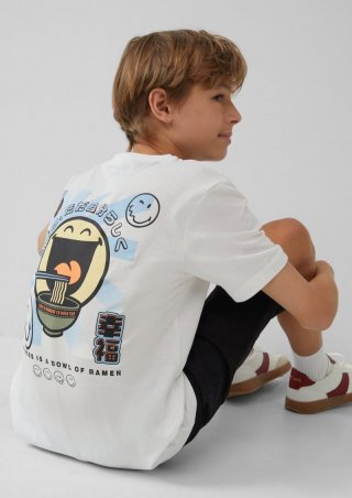 s.Oliver T-Shirt mit Smiley®-Print - weiß