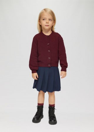 s.Oliver Verkürzte Strickjacke mit Knopfleiste - pink